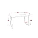 Ver imagem 3 de Kit 2 Peças com 1 Escrivaninha e 1 Estante 5 Prateleiras Kuadra