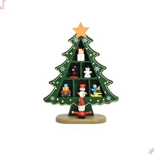 Árvore de Natal Mini em Madeira - Decoração de Mesa
