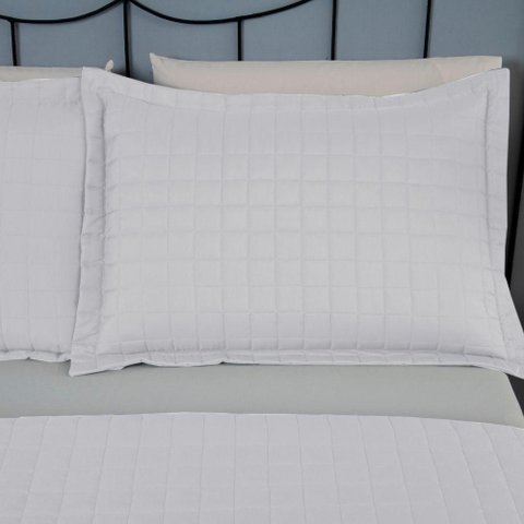 Kit Cobre Leito Matelado Copacabana 3 Peças King 100% Poliéster Percal 300 Fios - Branco