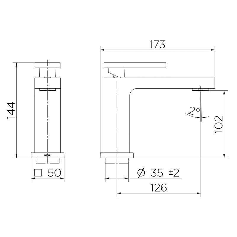 Torneira Docol New Edge 925072 de Bancada Ouro Escovado - 3