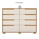 Ver imagem 4 de Cômoda para Quarto 8 Gavetas 147cm Georgia