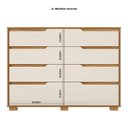Ver imagem 5 de Cômoda para Quarto 8 Gavetas 147cm Georgia
