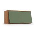 Ver mais imagens de Armário de Cozinha Aéreo Modulado 100% MDF 1 Porta Basculante 80cm Princess Yescasa Freijó/Verde Sálvia