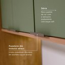 Ver imagem 7 de Armário de Cozinha Aéreo Modulado 100% MDF 1 Porta Basculante 80cm Princess Yescasa Freijó/Verde Sálvia