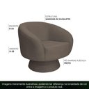 Ver imagem 3 de Poltrona Decorativa Liz Base Fixa Bouclé Marrom - Nexta Casa