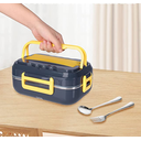 Ver imagem 3 de Marmita Eletrica Pra Carro 110v 40w 3 Compartimentos 1,5 Litros Gourmet