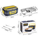 Ver imagem 2 de Marmita Eletrica Pra Carro 110v 40w 3 Compartimentos 1,5 Litros Gourmet