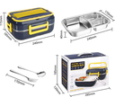 Ver imagem 2 de Marmita Eletrica Pra Carro 110v 40w 3 Compartimentos 1,5 Litros Gourmet