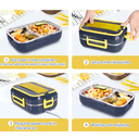 Ver imagem 4 de Marmita Eletrica Pra Carro 110v 40w 3 Compartimentos 1,5 Litros Gourmet