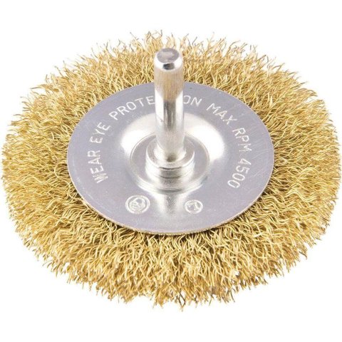 Escova Circular 3""x 3/8"" Haste de 1/4"" - 63.25.003.140 - Vonder Escova Circ.a 3x3/8 Haste 1/4 Von