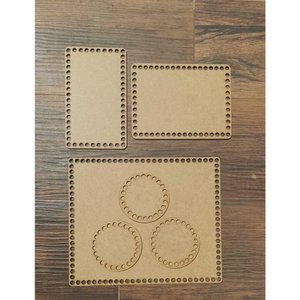 Kit 10 Bases para Bebê Base de Mdf Cru para Cesto Fio Malha Crochê