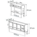 Ver imagem 3 de Conjunto Aparador E Buffet Palhinha 27936x27935 Linha Oslo Hanover Artesano