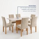 Ver mais imagens de Conjunto de Mesa 6 Lugares com 6 Cadeiras em MDF 160x80cm Cinamomo Off White e Bege