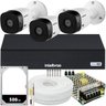 Kit Cftv 3 Cameras Full Hd Vhl 1220 Dvr Intelbras 1004-c 4x1 - 1