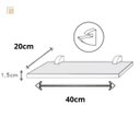 Ver imagem 2 de Prateleira de Parede em Madeira Flutuante para Livros Sala