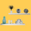 Ver imagem 5 de Prateleira de Parede em Madeira Flutuante para Livros Sala