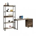 Ver mais imagens de Kit Industrial 3 Peças 1 Escrivaninha 1 Estante e 1 Gaveteiro Kuadra