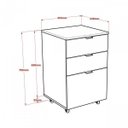 Ver imagem 4 de Kit Industrial 3 Peças 1 Escrivaninha 1 Estante e 1 Gaveteiro Kuadra