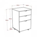 Ver imagem 4 de Conjunto Industrial 3 Peças 1 Escrivaninha 1 Estante e 1 Gaveteiro Kuadra