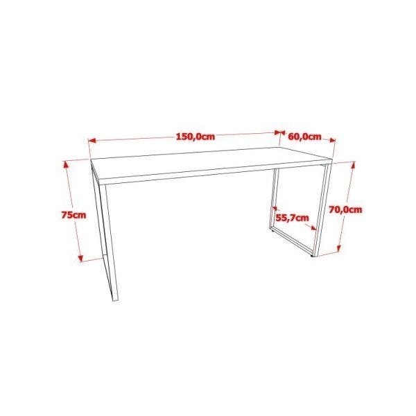 Conjunto Home Office Industrial 3 Peças 1 Escrivaninha 1 Estante e 1 Gaveteiro Kuadra  - 2