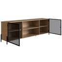 Ver imagem 3 de Rack Para TV Até 70 Pol. 2 Portas Pés Metálicos York Vermont/Preto - Artesano
