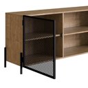 Ver imagem 4 de Rack Para TV Até 70 Pol. 2 Portas Pés Metálicos York Vermont/Preto - Artesano