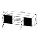 Ver imagem 5 de Rack Para TV Até 70 Pol. 2 Portas Pés Metálicos York Vermont/Preto - Artesano
