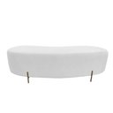 Ver imagem 4 de Puff Decorativo Orgânico Alana Couro Branco