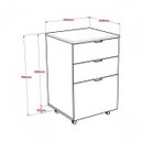 Ver imagem 4 de Kit Industrial 3 Peças 1 Escrivaninha 1 Estante e 1 Gaveteiro Kuadra