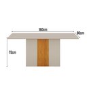 Ver imagem 3 de Conjunto Sala de Jantar Doha 1,60m Tampo Copo Off White com 6 Cadeiras Off/Cinamomo/Joli Palha