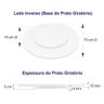 Centro de Mesa Prato Giratório Tábua 70cm Branco - 6
