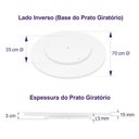 Ver imagem 6 de Centro de Mesa Prato Giratório Tábua 70cm Branco
