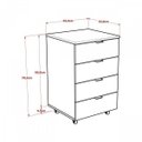 Ver imagem 3 de Conjunto Industrial 3 Peças 1 Escrivaninha 1 Estante e 1 Gaveteiro Kuadra Preta