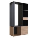 Ver imagem 5 de Guarda Roupa Closet Crpro-CLO002 1 Porta de Bater 1 Gaveta MDP Preto-Madeirado Multimóveis 100cm