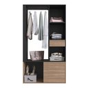Ver imagem 6 de Guarda Roupa Closet Crpro-CLO002 1 Porta de Bater 1 Gaveta MDP Preto-Madeirado Multimóveis 100cm