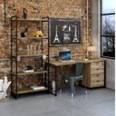 Ver imagem 1 de Kit Industrial 3 Peças 1 Escrivaninha 1 Estante e 1 Gaveteiro Kuadra