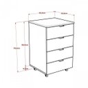 Ver imagem 4 de Kit Industrial 3 Peças 1 Escrivaninha 1 Estante e 1 Gaveteiro Kuadra