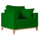 Ver imagem 2 de Kit 02 Poltrona Decorativa Beny Pés Base em Madeira Suede Cor:verde