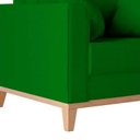 Ver imagem 3 de Kit 02 Poltrona Decorativa Beny Pés Base em Madeira Suede Cor:verde