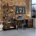 Ver imagem 1 de Kit Industrial 3 Peças 1 Escrivaninha 1 Estante e 1 Gaveteiro Kuadra