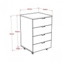 Ver imagem 3 de Conjunto Industrial 3 Peças 1 Escrivaninha 1 Estante e 1 Gaveteiro Kuadra Yescasa Preta