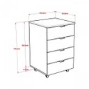 Ver imagem 3 de Kit Industrial 3 Peças 1 Escrivaninha 1 Estante e 1 Gaveteiro Kuadra