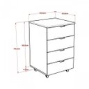 Ver imagem 4 de Kit Industrial 3 Peças 1 Escrivaninha 1 Estante e 1 Gaveteiro Kuadra