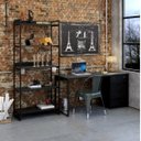 Ver imagem 7 de Escrivaninha Mesa Escritório Diretor Estilo Industrial 1,50M Kuadra