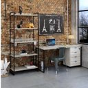 Ver imagem 1 de Kit Industrial 3 Peças 1 Escrivaninha 1 Estante e 1 Gaveteiro Kuadra