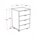 Ver imagem 4 de Kit Industrial 3 Peças 1 Escrivaninha 1 Estante e 1 Gaveteiro Kuadra