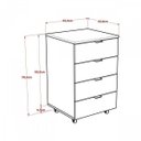 Ver imagem 4 de Conjunto Industrial 3 Peças 1 Escrivaninha 1 Estante e 1 Gaveteiro Kuadra Preta