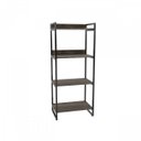 Ver imagem 4 de Conjunto Industrial 2 Peças 1 Escrivaninha em L e 1 Estante 4 Prateleiras Kuadra