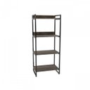 Ver imagem 4 de Kit Industrial 2 Peças 1 Escrivaninha em L e 1 Estante 4 Prateleiras Kuadra