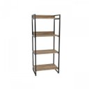 Ver imagem 5 de Kit Industrial 2 Peças 1 Escrivaninha em L e 1 Estante 4 Prateleiras Kuadra